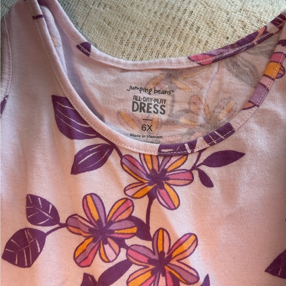 5 for $25 - Jumping Beans Purple and Pink Floral Dress - Picture 2 of 2
